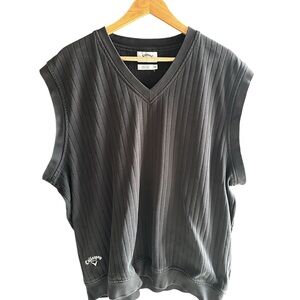 Callaway Men's Sleeveless V-Neck Golf Vest - Black